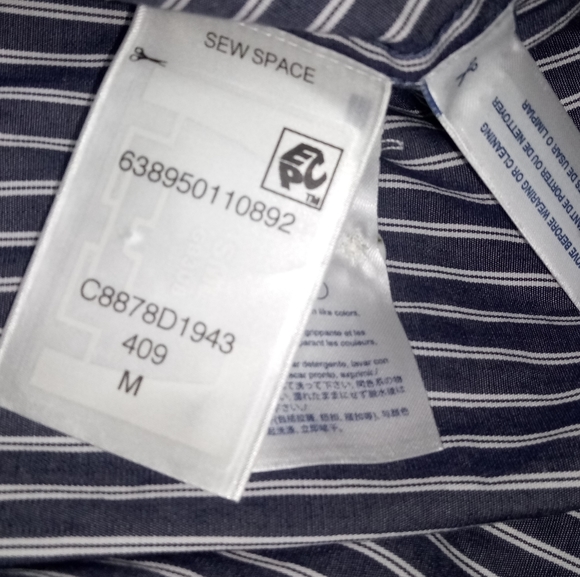 New Tommy Hilfiger Classic Fit Striped Shirt Size M - Picture 7 of 10